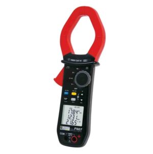 Chauvin Arnoux F607 Power/Harmonics Clamp Meter, Max Current 2kA ac, 3kA dc CAT III 1000 V, CAT IV 1000 V