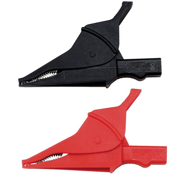 Chauvin Arnoux Lockable croco clips black x5